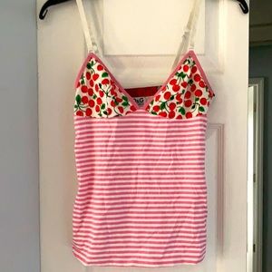 D&G Cherry and pink striped cami